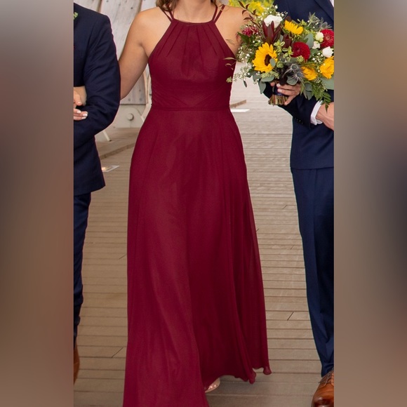 Azazie Cabernet Melinda bridesmaids dress. Size A6. - Picture 3 of 8